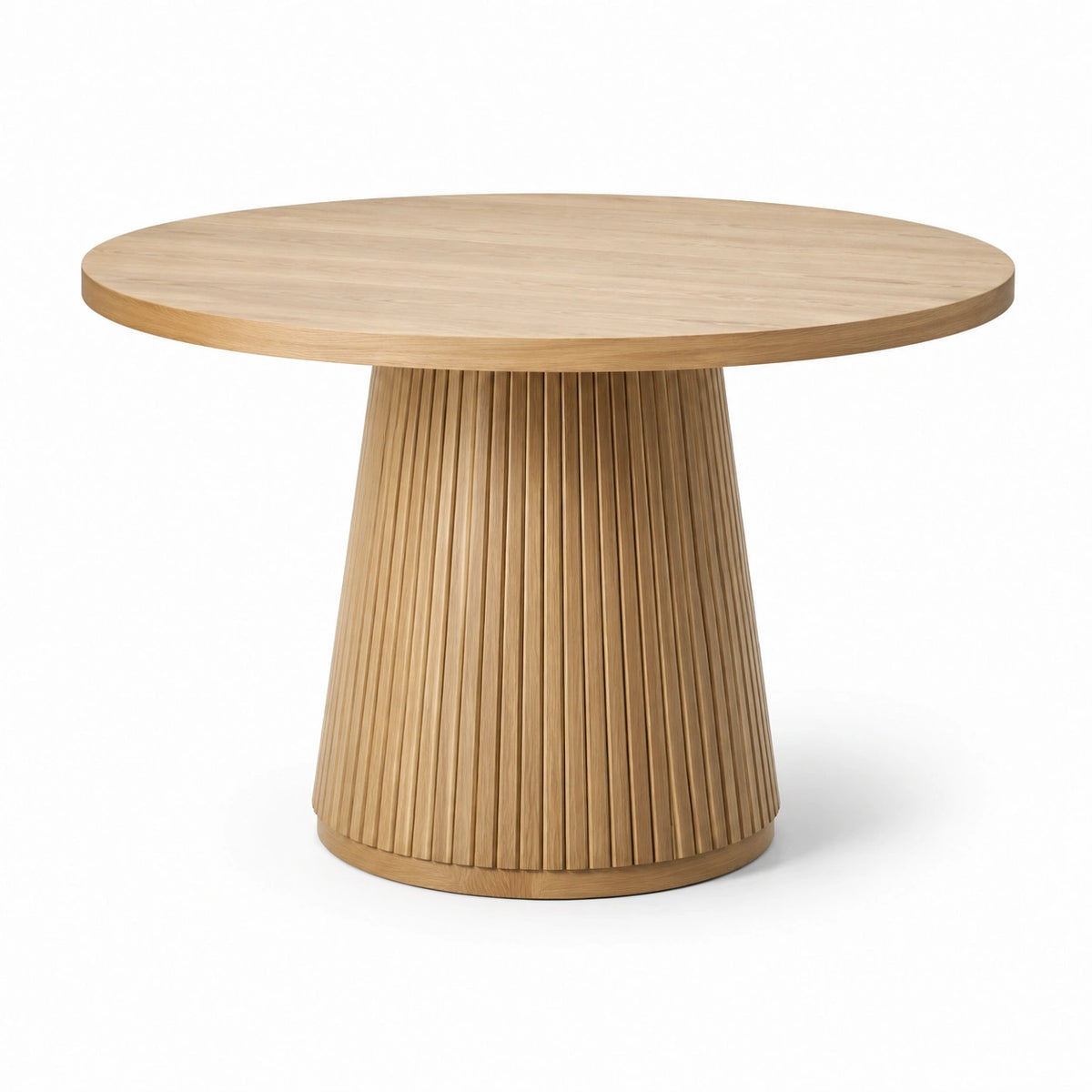 Mesa de comedor redonda de madera de roble 120 cm