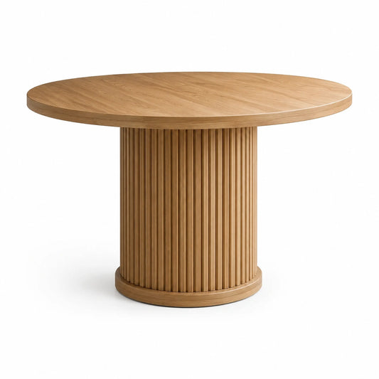 Mesa de comedor redonda de madera 120 cm